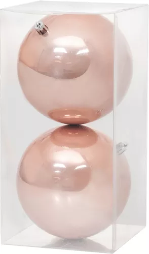MagicHome, Karácsonyi gömbök, 2 db, rózsaszín, 12 cm