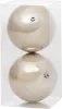 MagicHome, Karácsonyi gömbök, 2 db, bézs, 12 cm