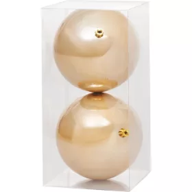 MagicHome, Karácsonyi gömbök, 2 db, arany, 12 cm