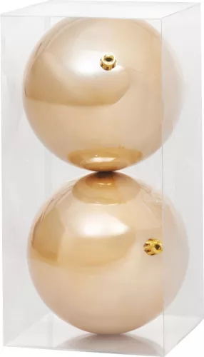 MagicHome, Karácsonyi gömbök, 2 db, arany, 12 cm