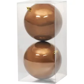 MagicHome, Karácsonyi gömbök, 2 db, bronz, 12 cm