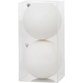 MagicHome, Karácsonyi gömbök, 2 db, fehér, 12 cm