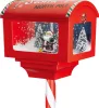 Dekoráció MagicHome, karácsonyi, postaláda, piros, 3xAA, 20x27x150 cm
