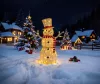 Dekoráció MagicHome, karácsonyi, hóember, 100x LED meleg fehér, kültéri, 34x73x120 cm