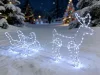 Dekoráció MagicHome, karácsonyi, rénszarvas, szánnal, 240x LED hideg fehér, kültéri, L-1,2 m