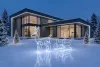 Dekoráció MagicHome, karácsonyi, rénszarvas, szánnal, 240x LED hideg fehér, kültéri, L-1,2 m