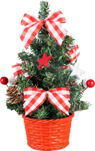 Dekoráció MagicHome Karácsony, fenyőfa, csillaggal, 21 cm