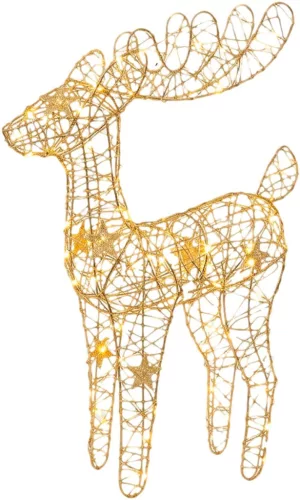 Dekoráció MagicHome Karácsonyi, szarvas, 75xLED, meleg fehér, 50 cm, 3xAA