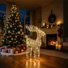 Dekoráció MagicHome Karácsonyi, szarvas, 75xLED, meleg fehér, 50 cm, 3xAA