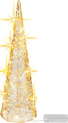 Dekoráció MagicHome Karácsonyi, fa, 20xLED, meleg fehér, 40 cm, 2xAA