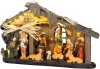 Dekoráció MagicHome Karácsonyi, betlehem, polirezin, 17xLED meleg fehér, 9,2x31,2x17,7 cm, 2xAAA