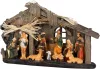 Dekoráció MagicHome Karácsonyi, betlehem, polirezin, 17xLED meleg fehér, 9,2x31,2x17,7 cm, 2xAAA