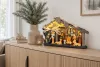 Dekoráció MagicHome Karácsonyi, betlehem, polirezin, 17xLED meleg fehér, 9,2x31,2x17,7 cm, 2xAAA