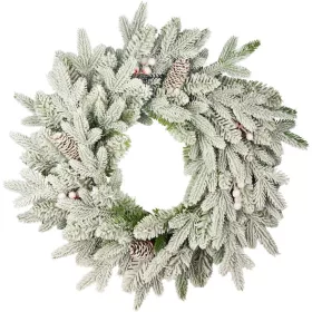 Koszorú MagicHome Vianoce Frosty, havas, 3D+2D, 50 cm