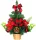 Karácsonyfa MagicHome, díszített, piros, 30 cm