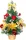 Fa MagicHome Karácsony, díszített, arany-piros, 30 cm