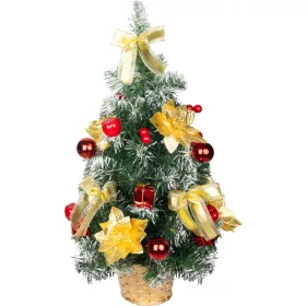 Fa MagicHome Karácsony, díszített, arany-piros, 50 cm