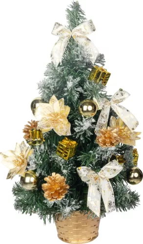 Fa MagicHome Karácsony, díszített, arany, 50 cm