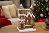 Dekoráció MagicHome Karácsony, Mézeskalács ház, LED, 2xAAA, 11,8x9,7x19,2 cm