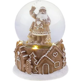   Dekoráció MagicHome Karácsony, Hógömb, Santa, LED, 2xAAA, 11,2x14,7 cm