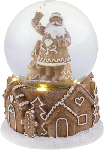 Dekoráció MagicHome Karácsony, Hógömb, Santa, LED, 2xAAA, 11,2x14,7 cm
