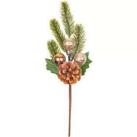Ág MagicHome Vianoce, karácsonyi, tobozzal, pezsgő, 32 cm