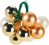 Dekoráció, Karácsonyi gömbök, champagne, 2,5 cm, sellbox 16 db