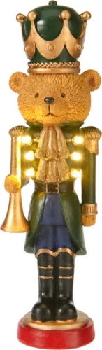 Dekoráció, Maci, LED, 27 cm