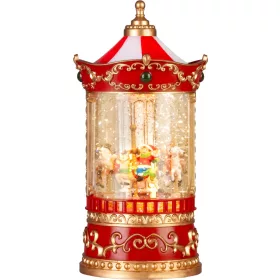   Dekoráció MagicHome Karácsony, Körhinta, LED meleg fehér, 3xAA, 12,3x12,3x24,5 cm