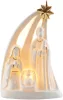 Dekoráció MagicHome Karácsony, Imádkozó gyerekek, 3xLED meleg fehér, 3xLR44, 9x5,8x12,3 cm
