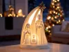 Dekoráció MagicHome Karácsony, Imádkozó gyerekek, 3xLED meleg fehér, 3xLR44, 9x5,8x12,3 cm