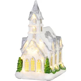   Dekoráció MagicHome Karácsony, Templom, 22xLED meleg fehér, 3xAA, 21x16x29 cm