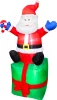 Dekoráció MagicHome Karácsony, Santa, 3xLED fehér, IP44, 100x84x180 cm