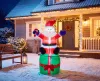 Dekoráció MagicHome Karácsony, Santa, 3xLED fehér, IP44, 100x84x180 cm