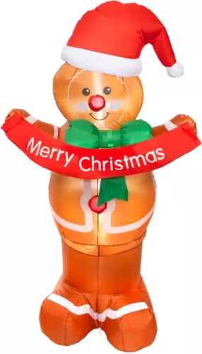 Dekoráció MagicHome Karácsony, Mézeskalács figura, 2xLED fehér, IP44, 69x45x125 cm