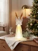 Dekoráció MagicHome Karácsony, Angyal, 3xLED meleg fehér, IP20, 16,5x11,5x41,5 cm