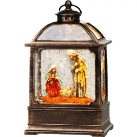   Dekoráció MagicHome Karácsony, Hógömb, 1xLED meleg fehér, 3xAAA, 10x7x16,8 cm