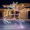 Dekoráció MagicHome Karácsony, Szarvas, 192xLED RGB, IP44, 50x64,5 cm