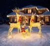 Dekoráció MagicHome Karácsony, Szarvasok, 155xLED meleg fehér, IP44, 150/130/70 cm, csomag 3 db