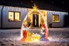 Dekoráció MagicHome Karácsony, Jézus születése, 235xLED meleg fehér, IP44, 160x70x175 cm