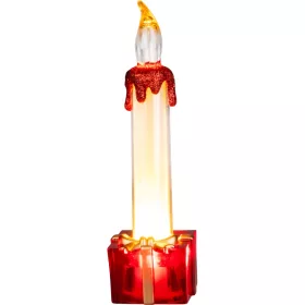   Gyertya MagicHome Karácsony, 1xLED meleg fehér, 3xLR44, 4,8x4,8x16 cm