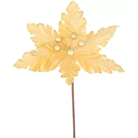   MagicHome, Karácsonyi Mikulásvirág, arany, 30 cm, virágméret: 20,5 cm