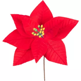   MagicHome, Karácsonyi Mikulásvirág, piros, 21 cm, virágméret: 16,5 cm
