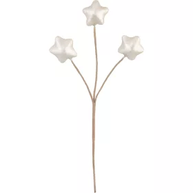 MagicHome, Karácsonyi ág, csillagokkal, fehér, 8,5 cm