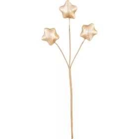 MagicHome, Karácsonyi ág, csillagokkal, arany, 8,5 cm