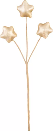 MagicHome, Karácsonyi ág, csillagokkal, arany, 8,5 cm