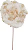 MagicHome, Karácsonyi rózsa, krémszínű, 17 cm, virágméret: 9 cm