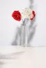 MagicHome, Karácsonyi rózsa, krémszínű, 17 cm, virágméret: 9 cm