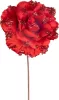 MagicHome, Karácsonyi rózsa, piros, 17 cm, virágméret: 9 cm
