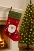 MagicHome, Karácsonyi dekoráció, csizma, Mikulás mintás, 25 x 41 cm